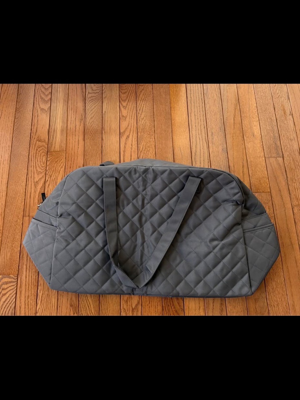 New Quilted Gray Duffle Bag – 20” Weekender / Gym Bag- New